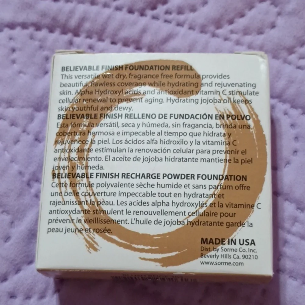 2 x Sorme Believable Finish Wet Dry Powder Foundation, 404 Blush Beige
